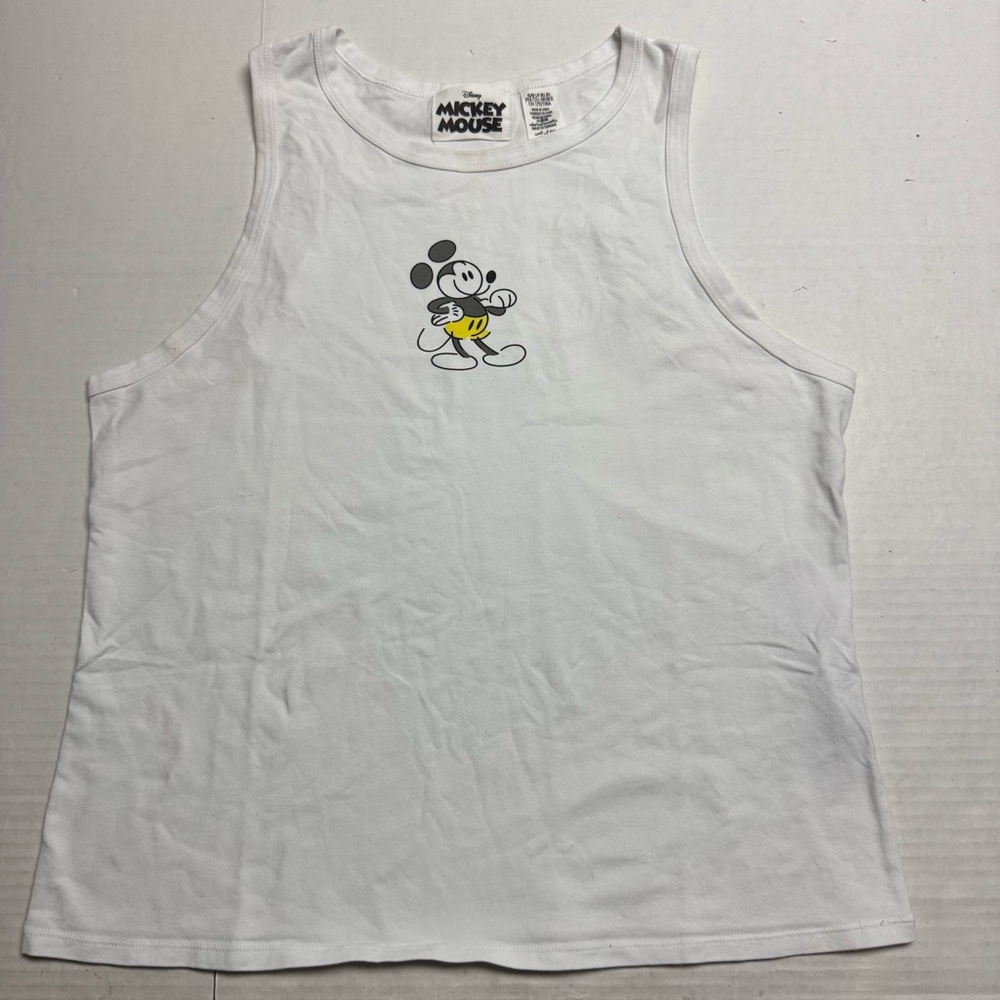 Disney Genuine Mouseware Women's Mickey Mouse Tank Top In White Size: Large